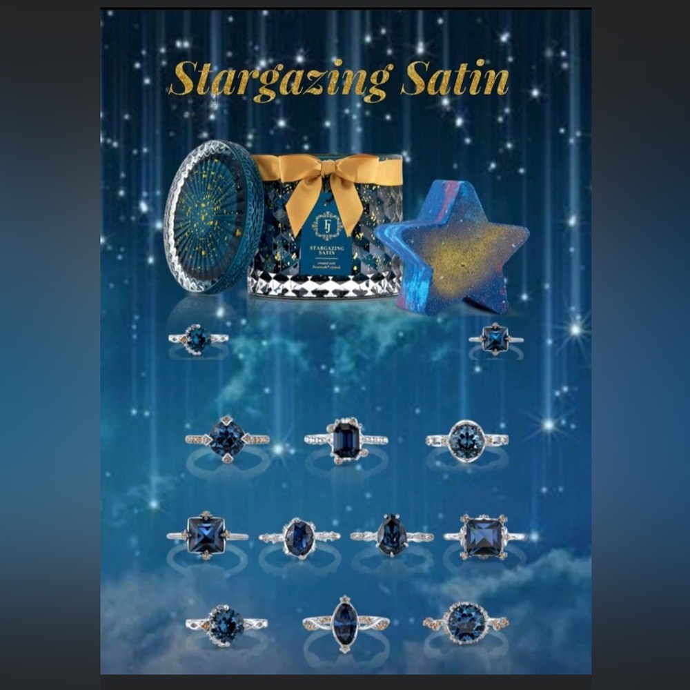 Set of 3 Fragrant Jewels Stargazing Satin Collection Rings - Picture 9 of 9